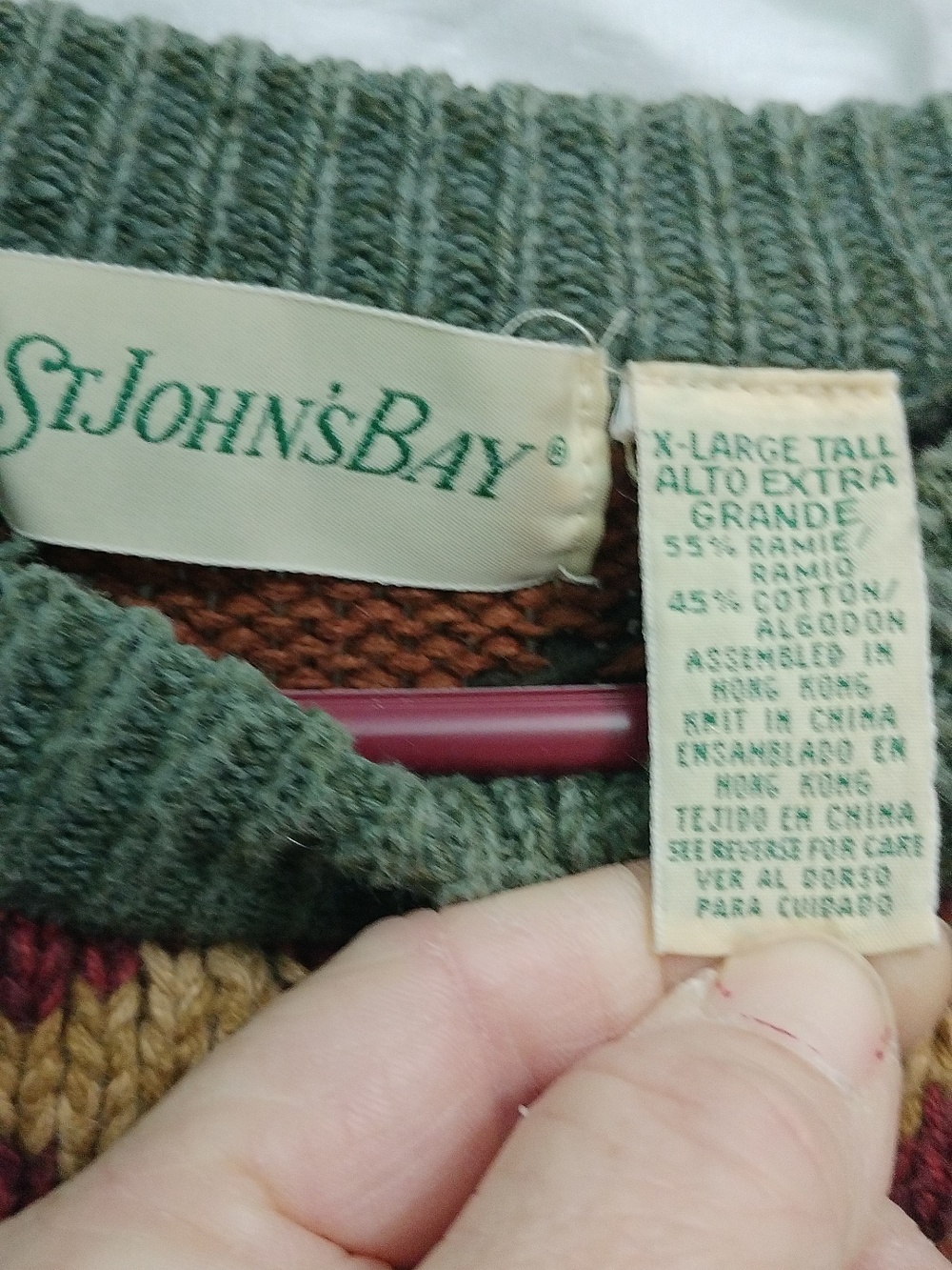Vintage St Johns Bay Geometric Patterned Sweater - Picture 4 of 4